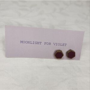 NWT Geometric Purple Earrings